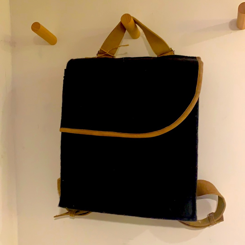 Felt & Leather Convertible Bag